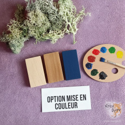 Option couleur pour les gravures personnalisé sur bois.