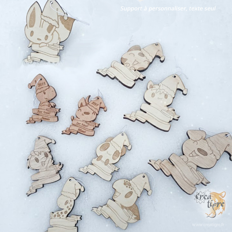 Décoration de Noël animaux personnalisé, divers