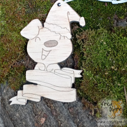 Décoration de Noël animaux personnalisé, chien