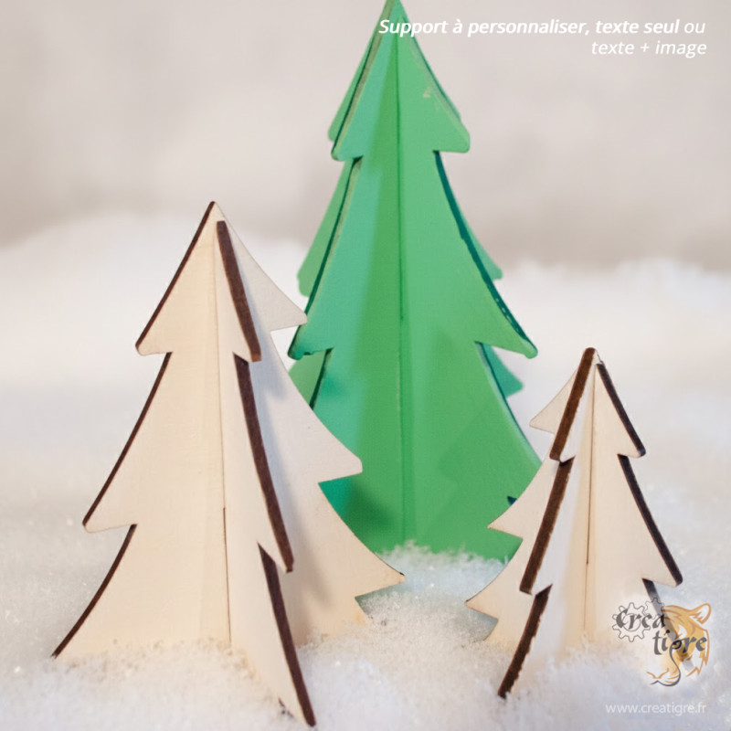 Sapin en bois décoration de Noël personnalisation