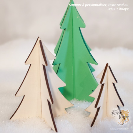 Sapin en bois décoration de Noël personnalisation