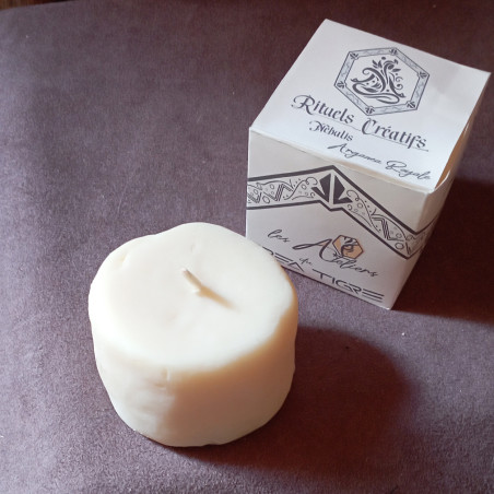 Bougie fleur d'argan artisanal alsacienne