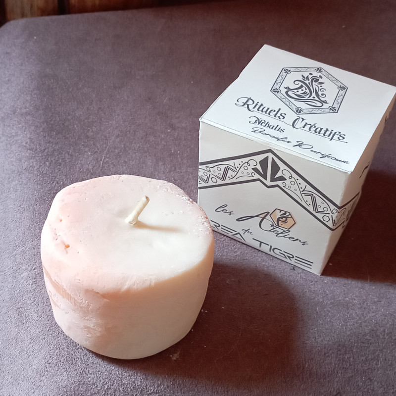 Bougie eucalyptus et romarin artisanal alsacienne