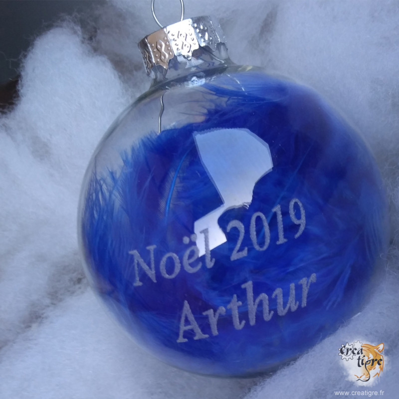 Boule de Noël en verre à graver et personnaliser pour offrir, mettre